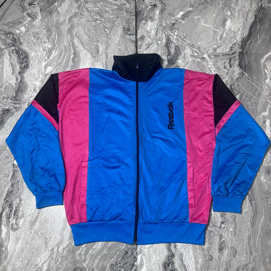 Veste Reebok multicolore style rétro vue de face