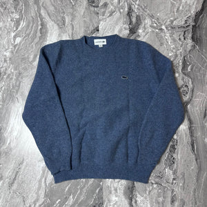 Pull Lacoste bleu en laine – Taille XXL